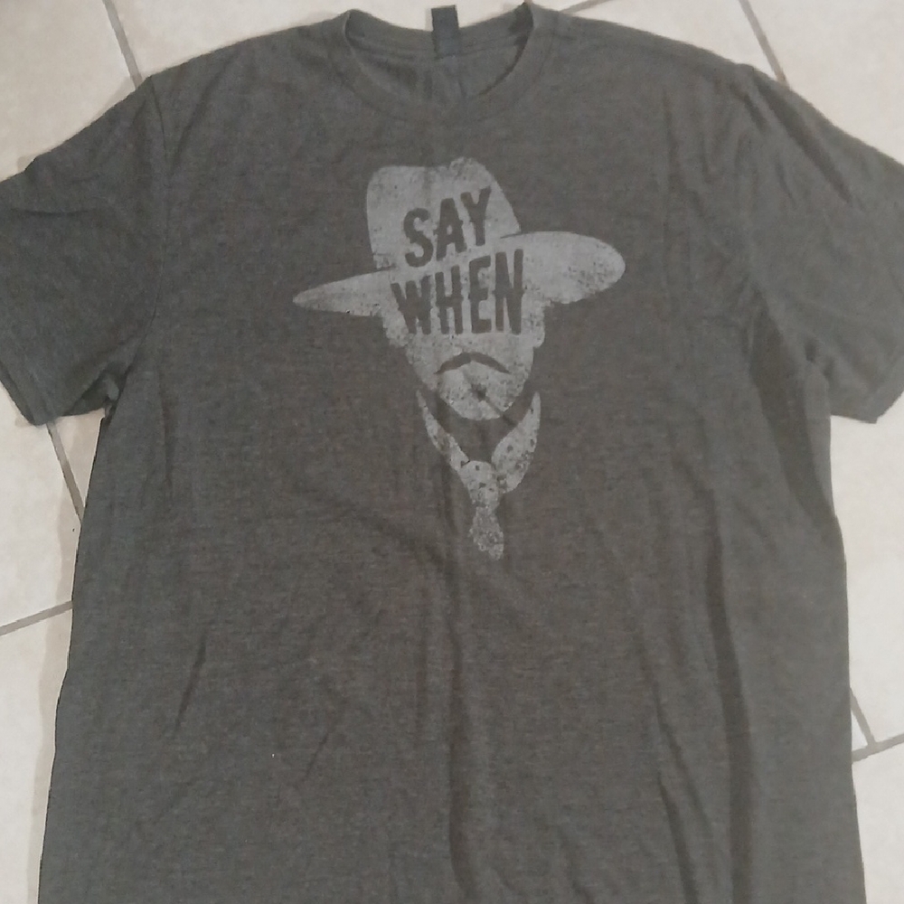 VERY IMPORTANT TEE Unisex Size XL Gray Graphic Say When T-Shirt